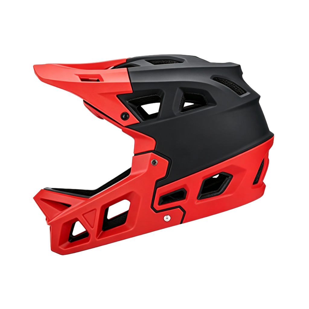 MIHAYO Full-Face Helmet-Black/Flame Red