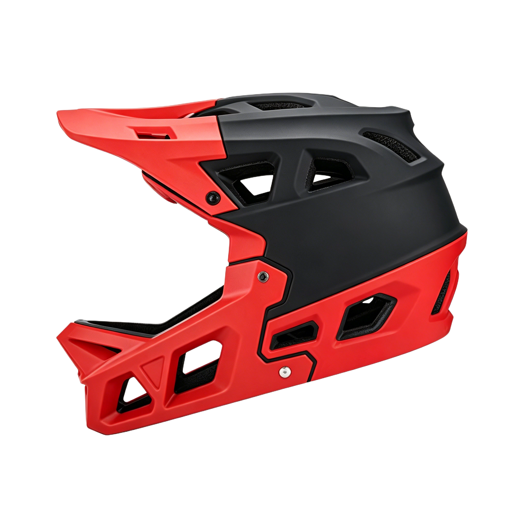 MIHAYO Full-Face Helmet-Black/Flame Red
