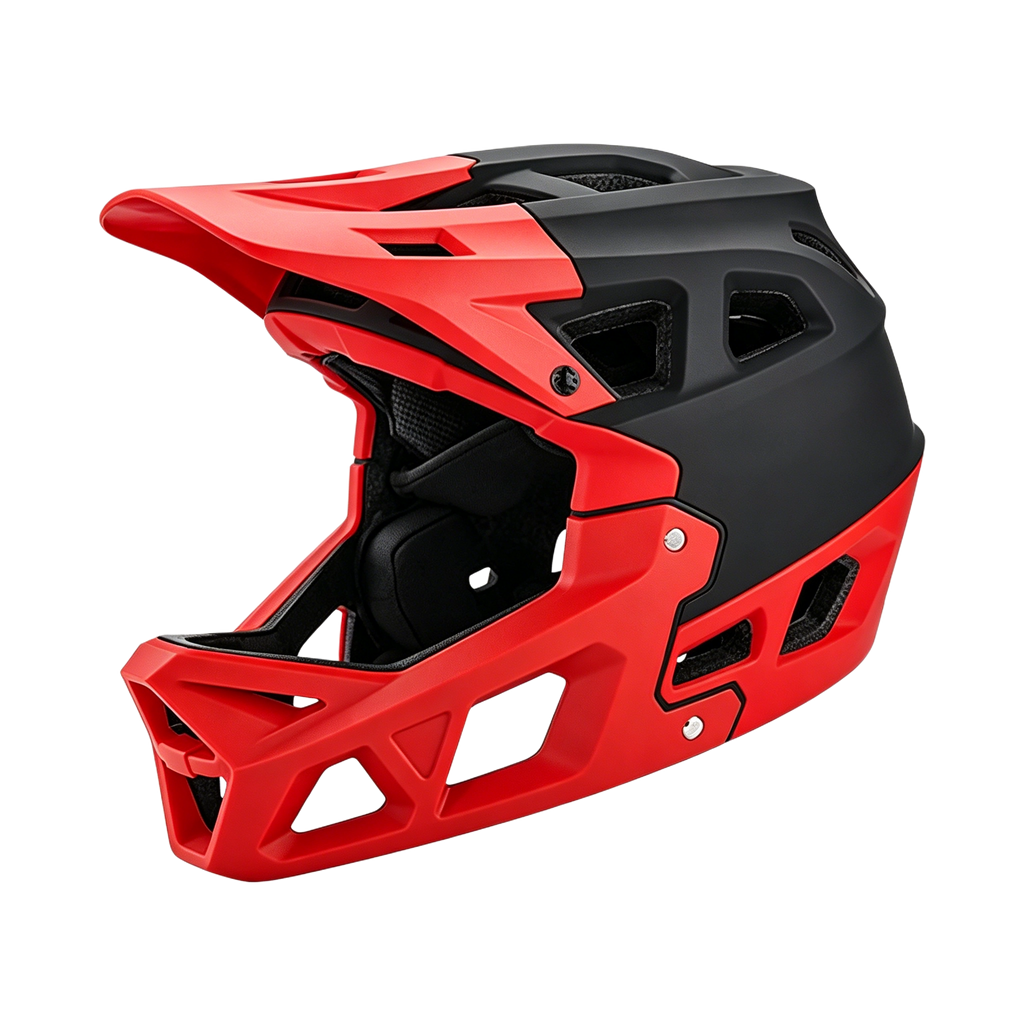 MIHAYO Full-Face Helmet-Black/Flame Red